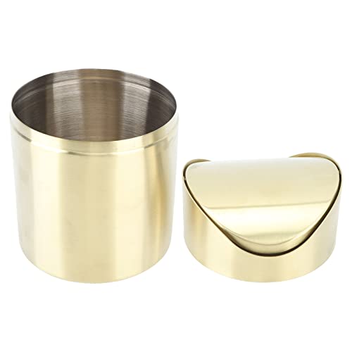 Caneca de Basura Pequeña de Acero Inoxidable para Escritorio miniatura 2