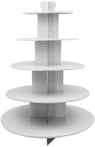 Cupcake Stand Round White, 5 Tier