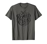 Vintage Romeo Club (Retired Old Men Eating Out) Impression Noire T-Shirt