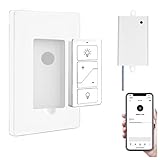 Nexete Smart Advanced Wireless Light Switch, Dimmer Switch and Receiver Kit No Wiring 100ft RF Range
