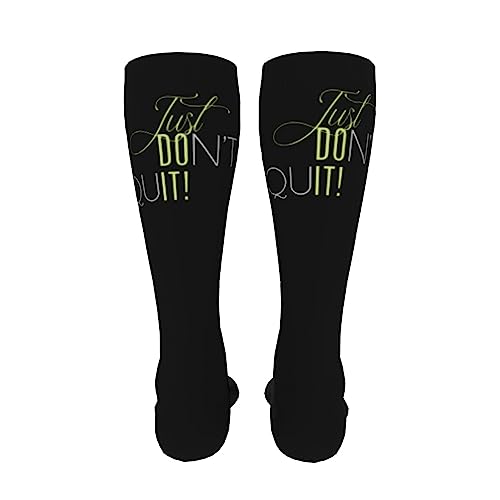 Just Don'T Quit Knee High Socks For Women Long Tube Socks Athletic Compression Socks Unisex High Socks Girls4