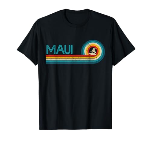 Maui Hawaii Surf Vintage Surfista Maglietta