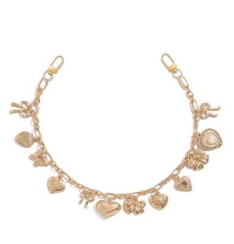 MORWLAT Gold Bag & Purse Charms Chain for Handbags With Heart Charms Women Key Chain Pendant Trendy Jewelry Gift