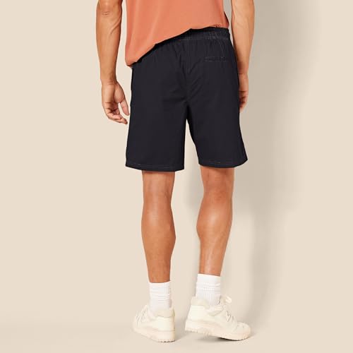Image of Amazon Essentials Men's 8 inch Inseam Relaxed-Fit Cotton Drawstring Pull-On Walk Shorts, Summer-Weight