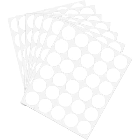 Yeachlaing 1" Round Colored Dot Stickers Labels,1320 Pack,White Cover