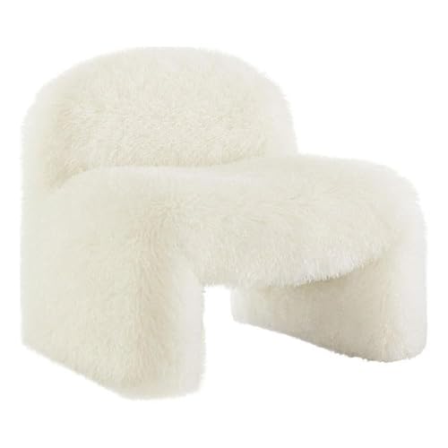 Sillón Plegable Peluche Blanco miniatura 1