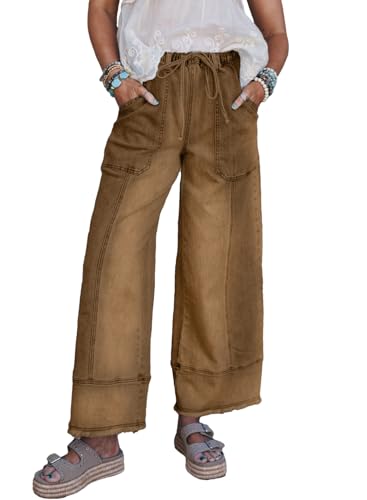 SHEWIN 2026 Summer Wide Leg Jeans Women Straight Leg Loose