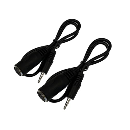 emstar 2 pack of type-a midi to 35mm adapter 1434 inch cablemidi female to trs 35mm maletrs midi cable