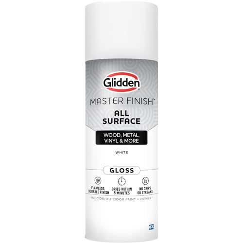 Glidden Master Finish 12 oz. Gloss White Interior/Exterior All Surface Spray Paint and Primer