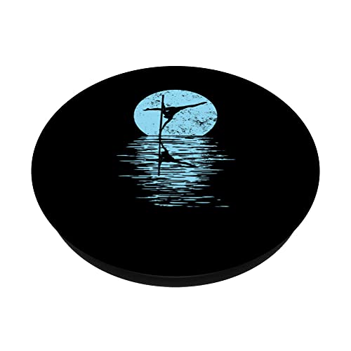 Poledance Dancer, Pole Dancing, Poledancing Pole Dance PopSockets Swappable PopGrip, Black - Image 2