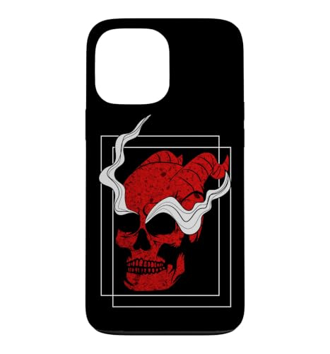 Damon Art Face Skull Devil oni ���h ���w �X�}�z�P�[�X iPhone 13 Pro Max �p