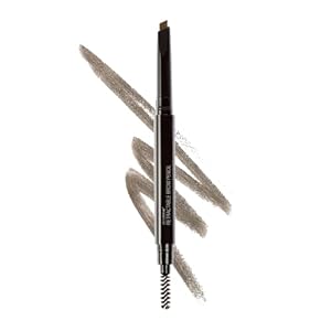 wet n wild Ultimate Eyebrow Retractable Definer Pencil, Ash Brown, Dual-Sided Brow Brush, Fine Tip, Shapes, Defines, Fills Brow Makeup