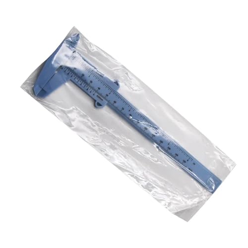 Calibrador Vernier plástico 0-150mm regla doble negro miniatura 7