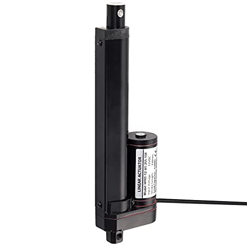 Actuador Lineal, Justech 150mm 1500N 12V DC Motor de Actuador Lineal Eléctrico IP54 Clase de Protección con Soportes de Motor Actuador de Movimiento Lineal para Abreleta Cama Eláctricas