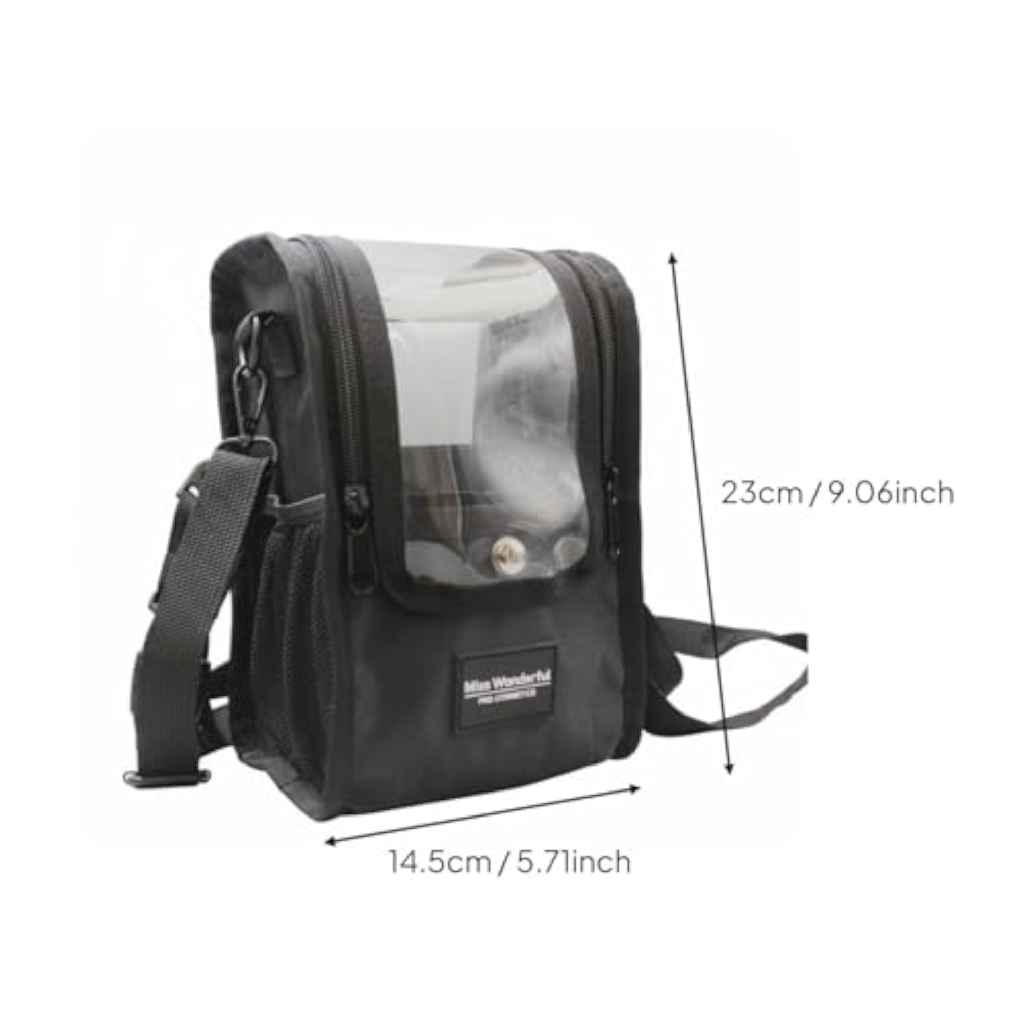 Removable Dividers Makeup Artist Waist Bag with Clear Top