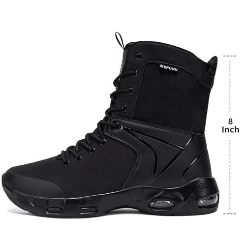 Military Tactical Boots For Men 8 Inches Lightweight Combat Boots Work Hiking Shoes Slip Resistant Air Cushion Non Slip Boots2
