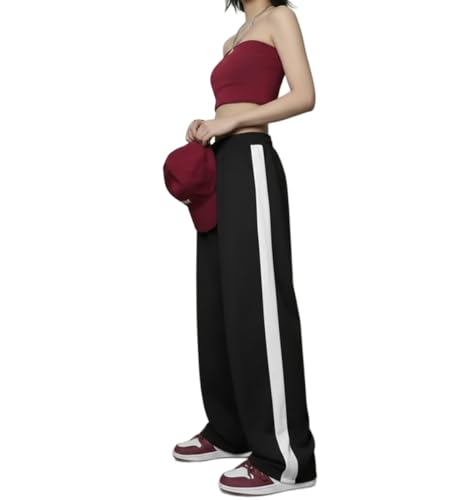 Image of dockstreet Straight Wide fit Long Length Open Bottom Jogger for Women /Trending Multi Pocket Style, Relaxed Casual Pants for Women