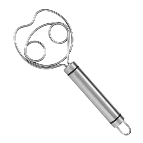 Mezcladora De - Herramienta Danish Whisk | Batimiento De Hornear De Estilo Holandés | Utensil De Cocina De La Cabeza De La Bobina Con Mango Para La Galleta De Pastel De Pan | Gear De Preparación