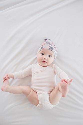 Image of Copper Pearl Baby Beanie Hat Top Knot Stretchy Soft Morgan