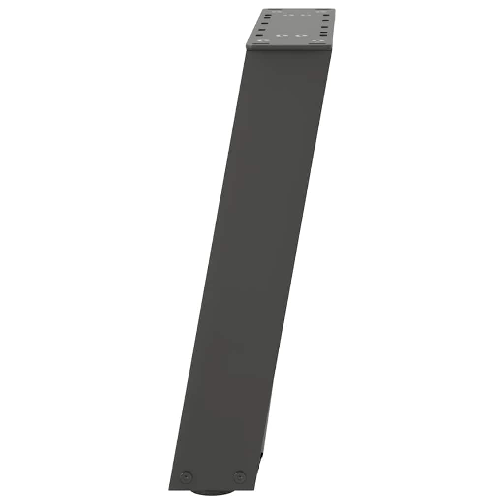 Gambe per tavolo a U in acciaio, antracite, 2 pezzi, 38 x (42-43) cm