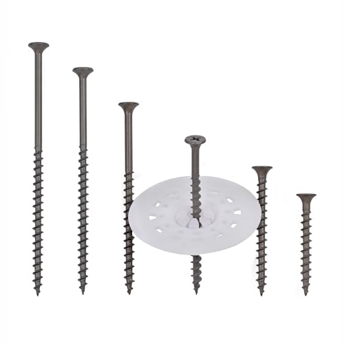 First Global Supply Tornillos para madera con recubrimiento gris Ruspert – Tornillos EIFS para instalación segura – Tornillos para muebles para varias aplicaciones miniatura 2