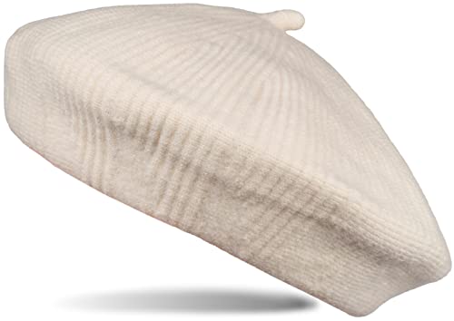 Béret français styleBREAKER bonnet basque femme tricot fin pour l'hiver 04024200