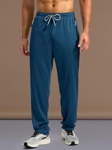Image of Pinkmint Men's Cotton Comfort Fit Drawstring Track Pants with Side Pockets | Relaxed Fit | Men's Cotton Joggers