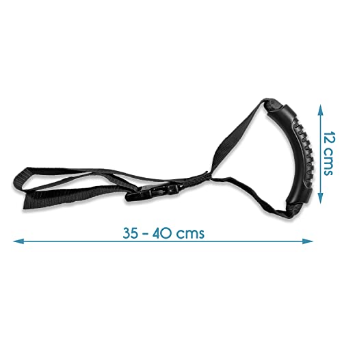 Image of KosmoCare Adjustable Car Assist Support Handle| Standing Aid Safety Handle bar | Vehicle Support Grab Bar | Portable Nylon Grip Handle bar |Car Grab Handle - Black