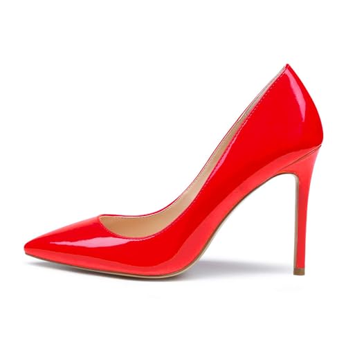 Image of Castamere Womens High Heels Pointed-Toe Slip-on Stilettos Pumps 4Inch Heel Shoes