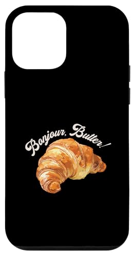 Bonjour Butter, Divertido Amante de los Croissant de Cocina Francesa Carcasa para iPhone 12 Mini