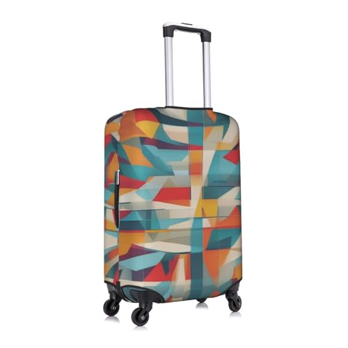 Stylish Suitcases Protector Cover,Elastic Luggage Cover with Abstract Pattern Print Fit 18-32 In2