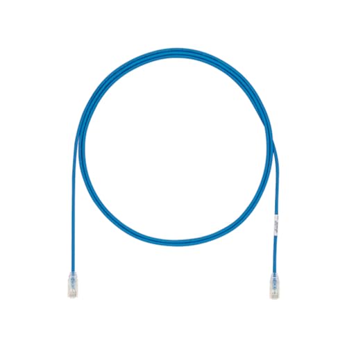 Panduit Cat 6A Patch Cord, 28 Awg, 20 Ft, Blue, Rj45 Modular Plug, Small Diameter, Rapidid Enabled