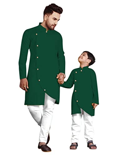 Image of Men's Cotton Blend Kurta Pyjama Set