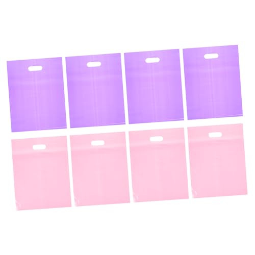 DECHOUS 100個 礼品袋 粉色と紫色 各 小型商品バッグ 耐久性のあるハンドル付き 小規模ビジネス向けショッピングバッグ パーティーや 包装に