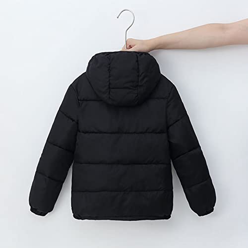Warm Winter Jacket for Boys Warm Outerwear Solid Coats Hooded Down Fill Outwear and Pullover Windbreaker2