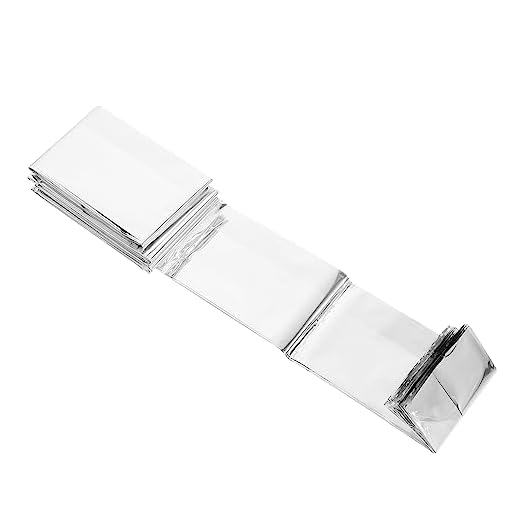 Didiseaon Emergency Blanket Insulation Blankets Outdoor Silver Aluminum Foil Double-sided for Camping Hiking Survival Kit Outdoor Supplies Warm