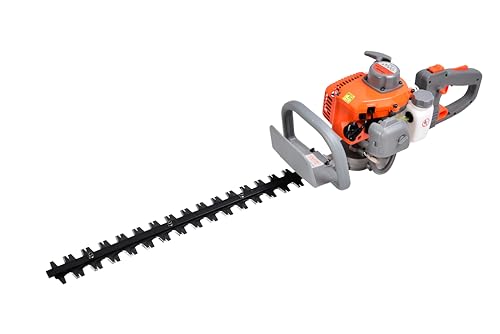 Petrol Hedge Trimmer - Lightweight Hedge Cutter with 60cm Blades & Rotating Handle | Easy Start HedgeTrimmer Tool for Garden Maintenance & Landscaping | 3000 strokes/min 22.5cc Power | eSkde