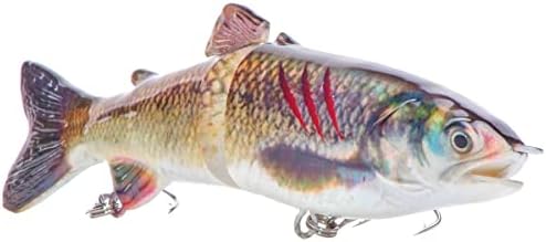 7" RF Glider Glide Bait swimbait Fishing Lures bass Hard Lifelike Bluegill Swim Bait (Clear Lake Hitch Injured)