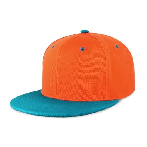 Image of CHOK.LIDS Flat Bill Visor Classic Snapback Hat Blank Adjustable Brim High Top End Trendy Color Style Plain Tone Baseball Cap