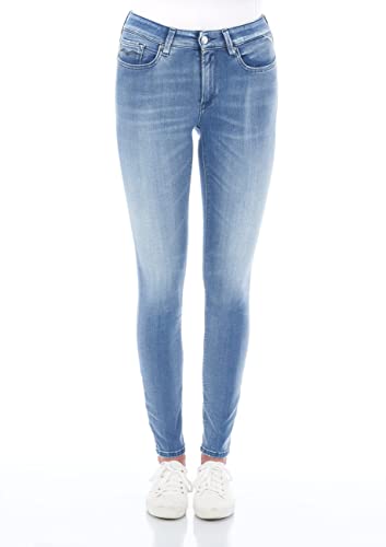 Replay New Luz Hyperflex Jeans Donna - Skinny Vita Alta Con Stretch - Colore Denim (Non Sbianca) - 3