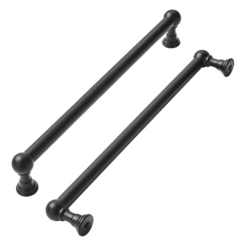 khtumeware 1 Pack Appliance Pull 12 Inch Hole Center Brushed Brass Cabinet Pulls Heavy Duty Solid Satin Gold Cabinet Handles for cabinets Dressers Kitchens Handles Bathroom cabinets