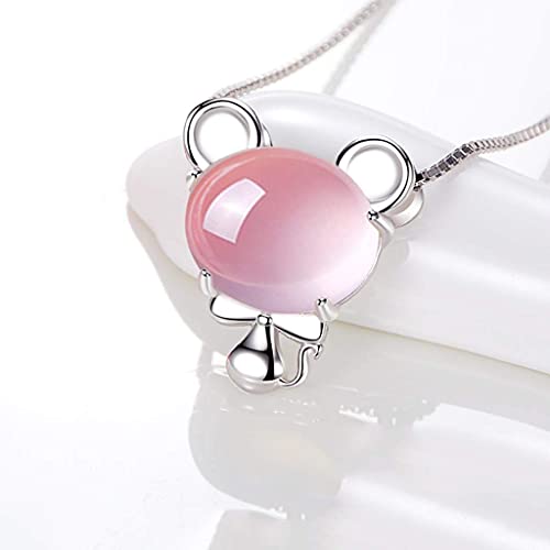 Collier ras de cou zodiaque pour femme avec pendentif en cristal rose aux finitions soignées