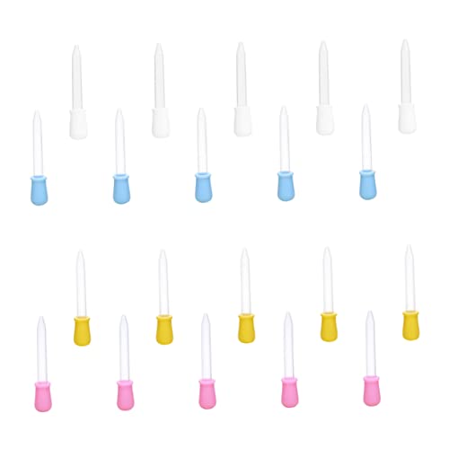 UKCOCO 20 Piezas Goteros para Silicona Dosificador de Líquidos con Escala Desmontable y para Lavavajillas Herramienta para Alimentación Médica Color Aleatorio Color Aleatorio