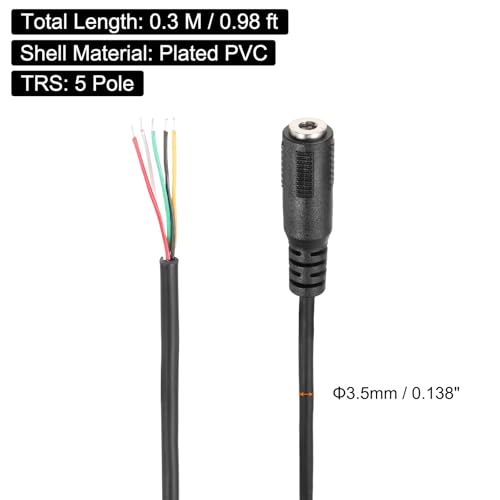Cable auxiliar 3.5mm para audio, 2 piezas miniatura 2