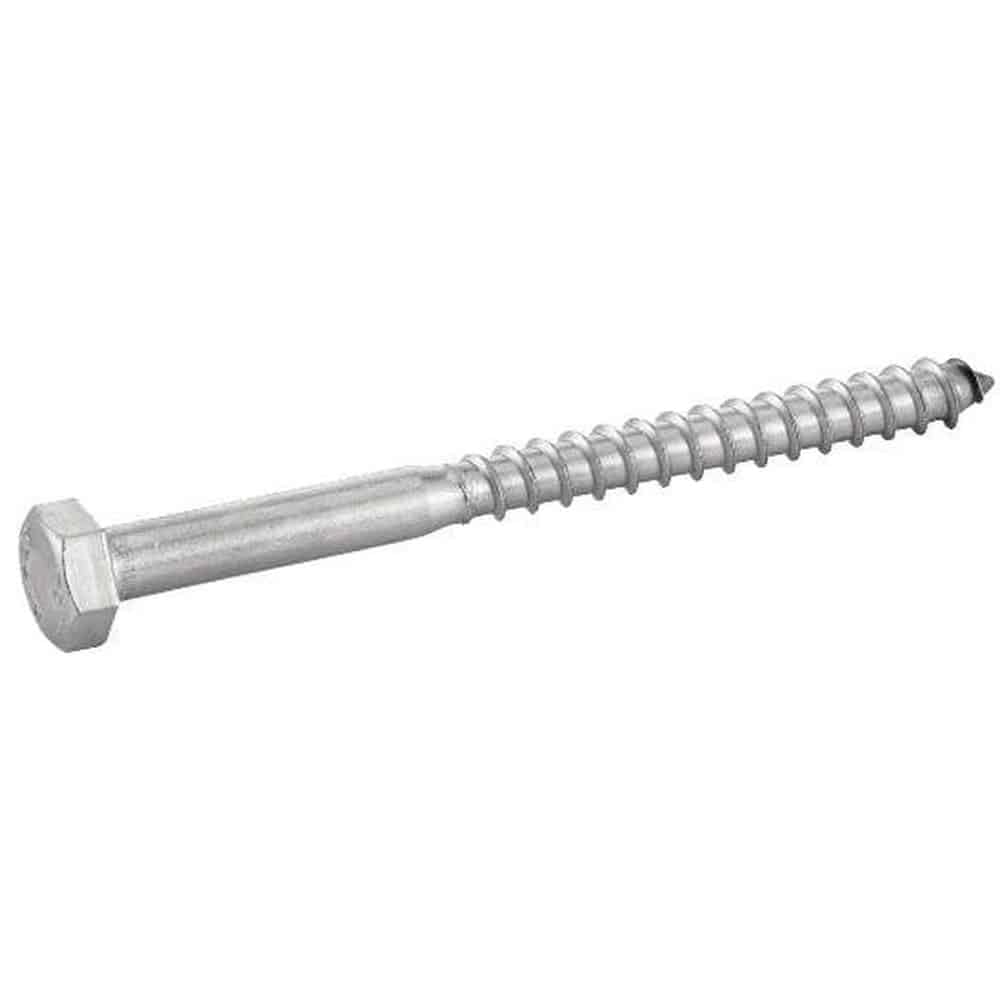 25 Vis à Bois Tête Hexagonale Tirefond 10 x 160 mm - DIN 571 - NFE25-607 - UNI 704 - Inox A2 - D-Work