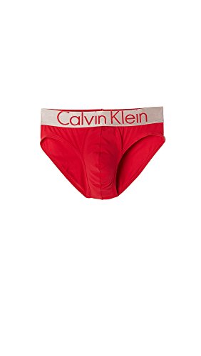 Calvin Klein Men's Underwear Steel Micro Briefs, Regal Red, Medium
