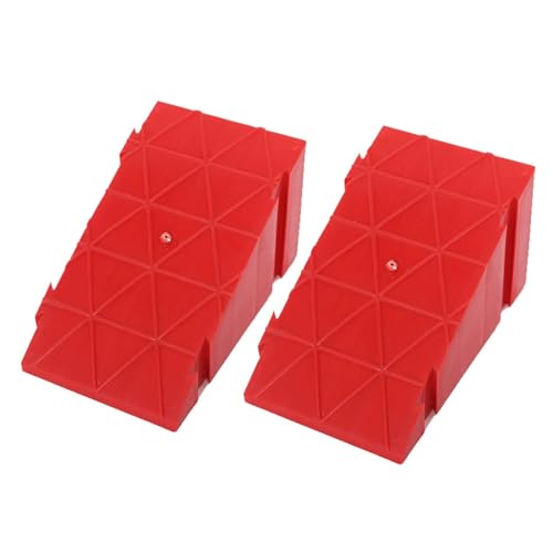 Rampa portátil para umbral de puerta, rampa ligera de plástico para sillas de ruedas, vehículos eléctricos y patinetas (rojo, 12 × 25 × 16 cm) miniatura 1