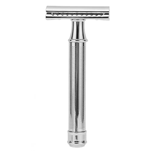 ZASCHMOY Seguridad de Seguridad Anticuada Safe Precise Precise Fácil de Usar Afeitado de Doble Borde para Hombres Silver