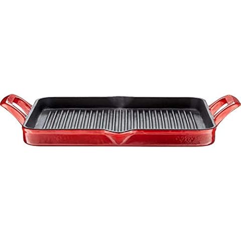 La Cuisine 29x26 cm Enameled Cast Iron Grill Pan Cover