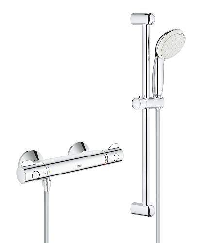 GROHE 34565001 Grohtherm 800 Mitigeur thermostatique Ensemble de Douche, Chromé, 600mm